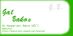 gal bakos business card